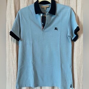 NWOT Burberry Men’s Light Blue Polo